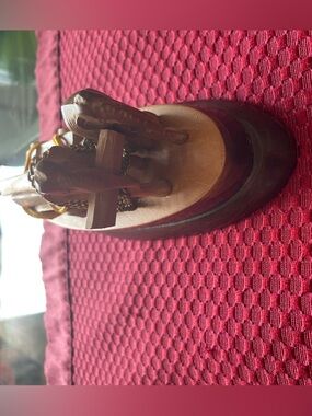 Hand Carved Wooden Elephant Figurine - Brown